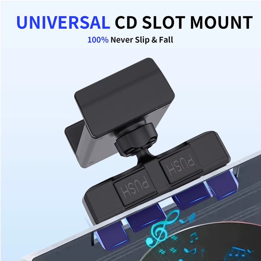 Homhu Universal Tablet Ständer für das Auto mit CD-Slot Halterung in Schwarz für iPad Pro, Air, Mini sowie iPhone, Xiaomi und Samsung Smartphones - Bild 5