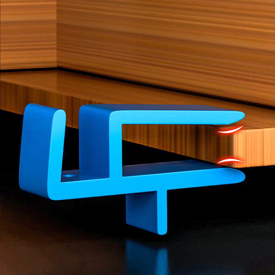 U-förmiger Anreißwerkzeugsatz aus Kunststoff in Blau für die Holzbearbeitung und Schrankmontage - Bild 2
