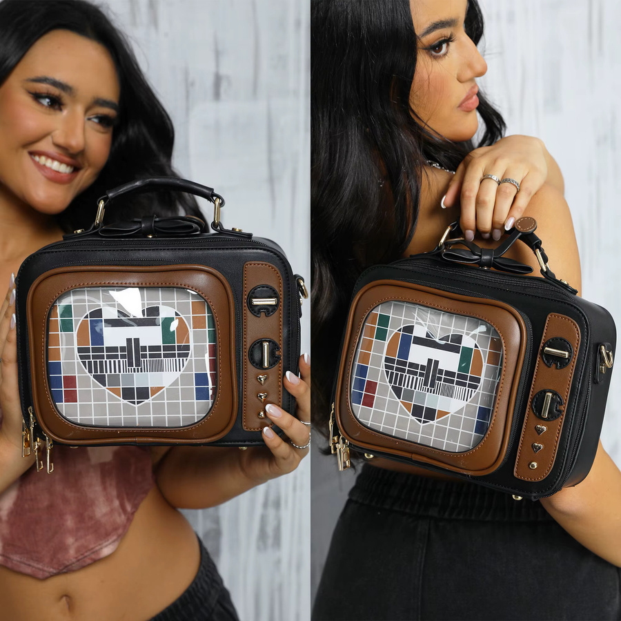 ENJOININ Umhängetasche Retro Fernsehen, Damen - Bild 4