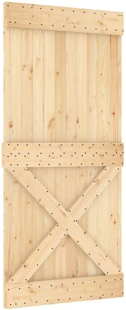 vidaXL Schiebetür NARVIK in Natur und Schwarz, B/H: 95 x 210 cm - Bild 1