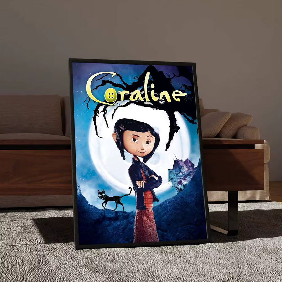 Vintage Anime Poster C-Coraline Retro Wandkunst Illustration in Mehrfarbig - Bild 5