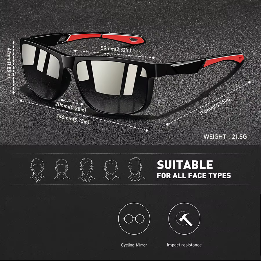 Sportsonnenbrille WSZ, Vollrand, Kunststoff, Unisex, photochromatisch - Bild 3