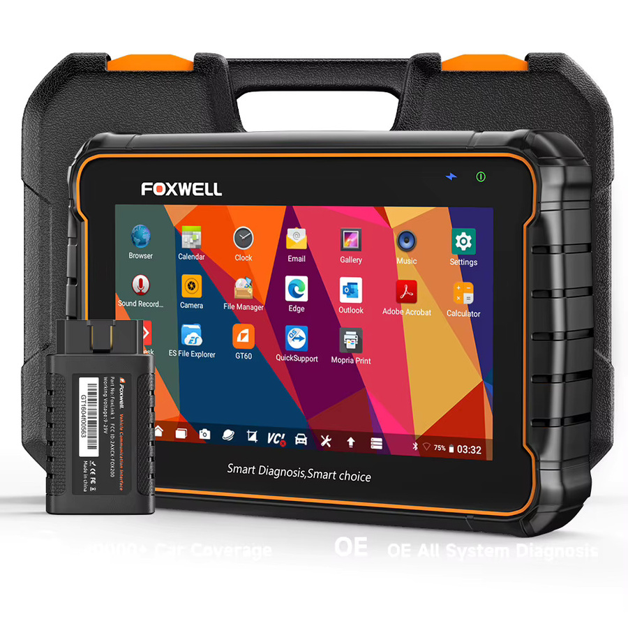 Foxwell GT60 OBD2 Auto-Diagnosegerät mit Bluetooth, Vollsystem-Scan und 24 Rücksetzfunktionen für ABS, SAS und TPMS in Schwarz - Bild 4