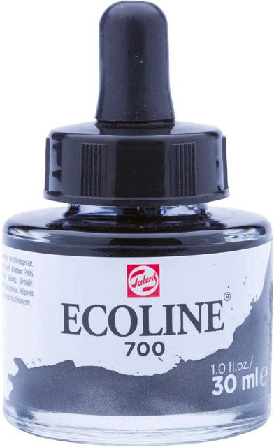 ECOLINE Flüssige Wasserfarbe Schwarz 30 ml - Bild 1