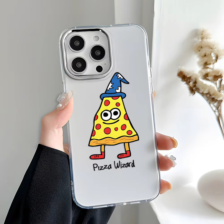 Pizza Wizard Transparente Handyhülle für iPhone 17 Pro Max, 16 Pro Max, 15 Pro, 14, 13, 12, 11 – Weiche und stoßfeste Schutzhülle - Bild 2