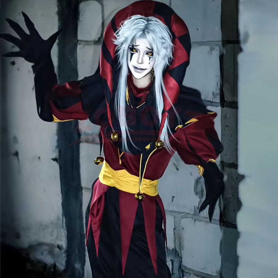 ZOBOTT Clown-Kostüm Zirkus, Joker-Uniform mit Oberteil und Hose, Lila, Bunt / Mehrfarbig - Bild 5
