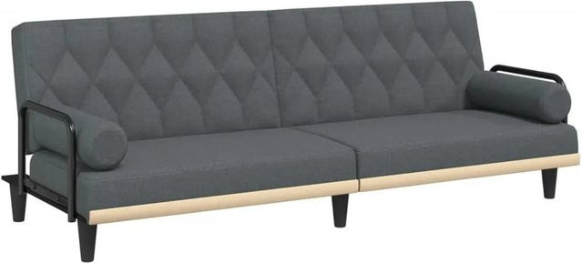 vidaXL Schlafsofa mit Armlehnen in Dunkelgrau aus Stoff für Wohnzimmer und Schlafzimmer - Bild 1