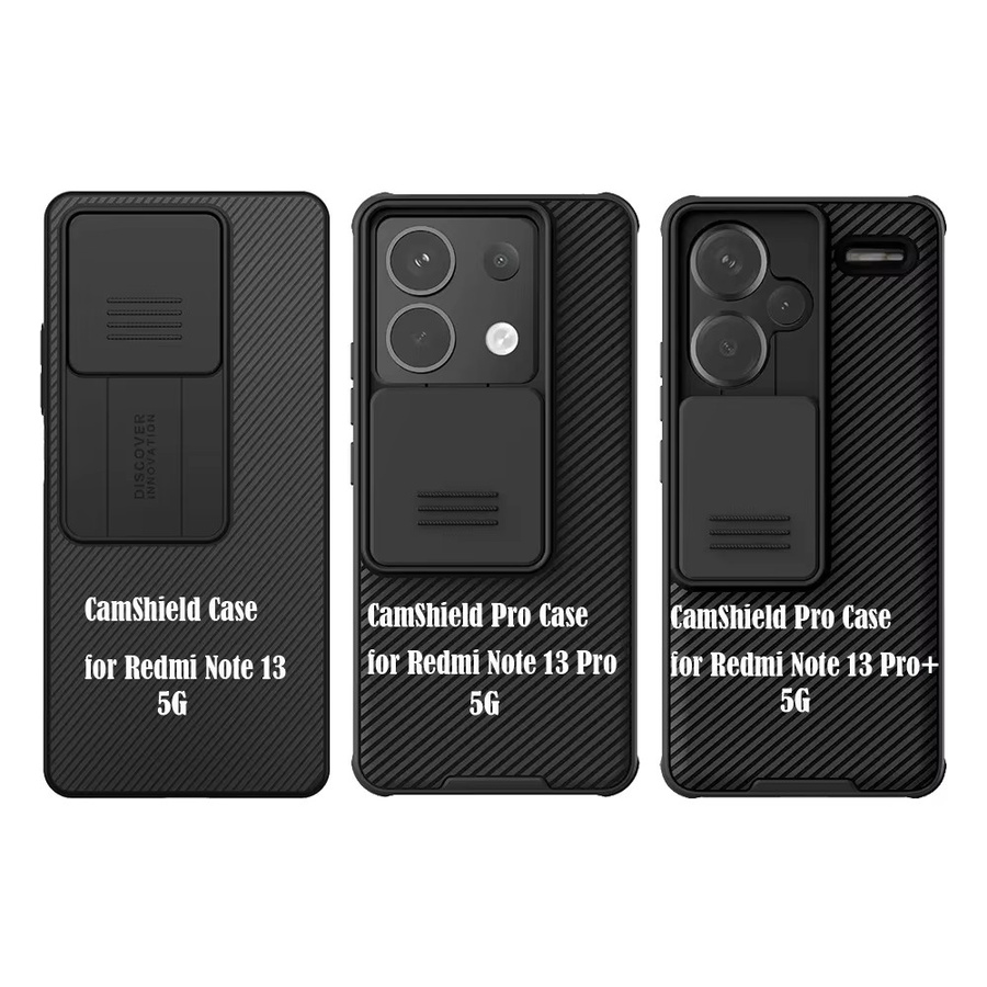 Nillkin CamShield Pro Handyhülle für Xiaomi Redmi Note 13 Pro 5G mit Schiebe-Kameraschutz und Privatsphären-Abdeckung in Schwarz - Bild 2