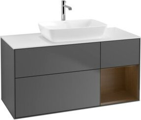 V&B Waschtischunterschrank Finion in Anthrazit, Breite: 120 cm, Tiefe: 50,1 cm, Höhe: 50,1 cm - Bild 1