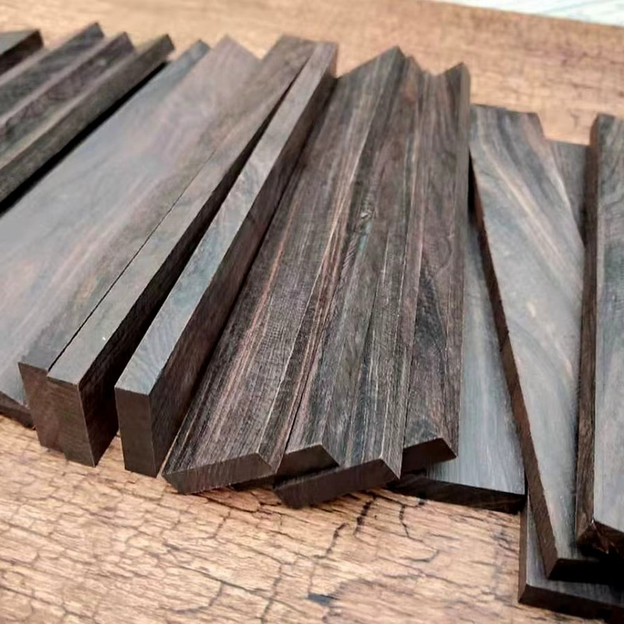 Massives afrikanisches schwarzes Ebenholz als rohes Holzmaterial für deine DIY-Gravur und dekorative Lesezeichen in Schwarz - Bild 2