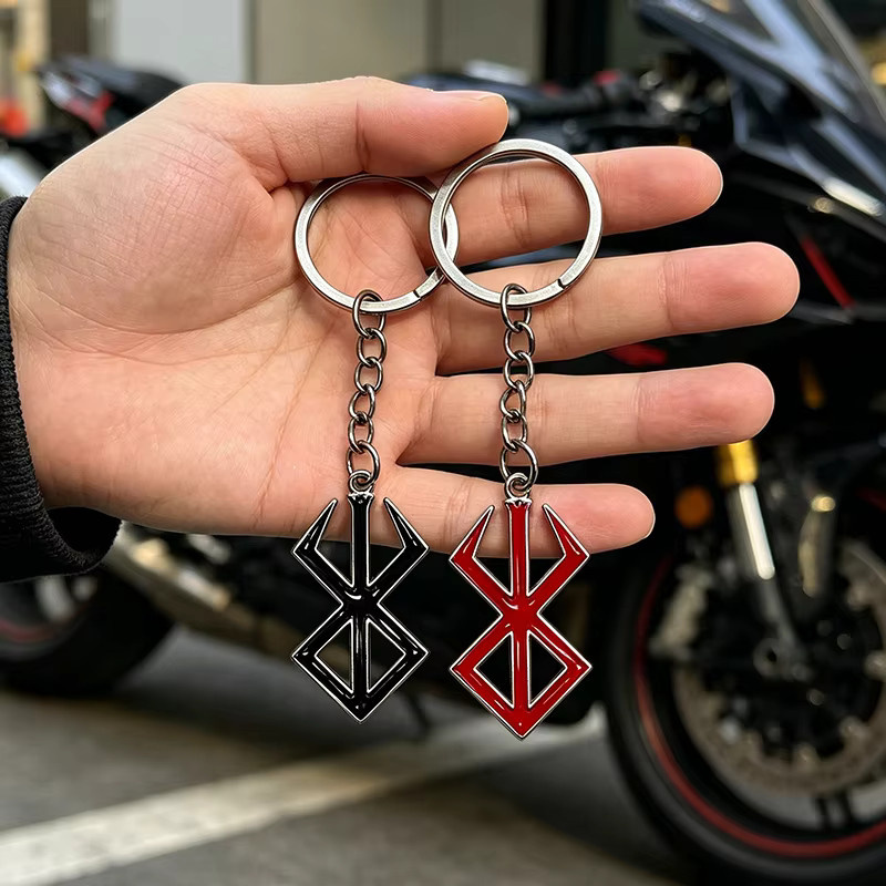 Schlüsselanhänger Berserk Guts Drachentöter-Schwert Griffith Opferzeichen, Metall, Unisex - Bild 3