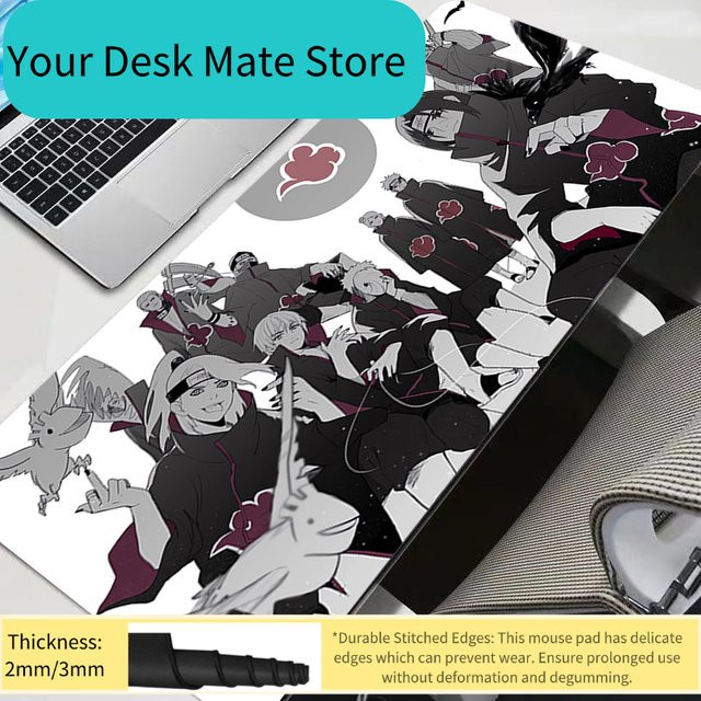 Bandai Naruto Mauspad Schreibtischunterlage Multicolor für Gamer und Büro - Bild 1