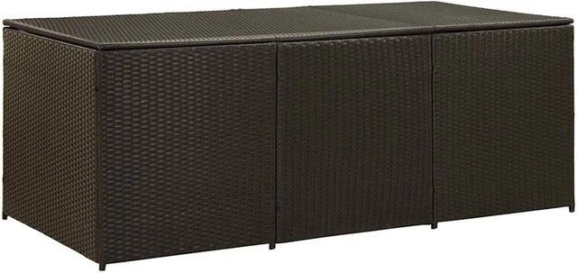 vidaXL Gartenbox aus Poly Rattan in Braun mit Stahlrahmen B/T/H: 180 x 90 x 70 cm - Bild 1