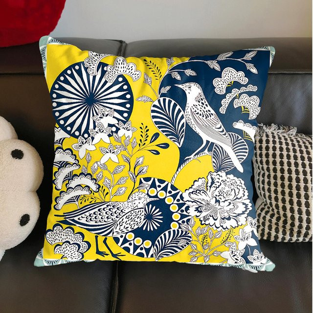 Potdemiel Kissenbezüge mit Tiermustern im Boho-Stil, Mehrfarbig, B/B: 45 x 45 cm - Bild 1
