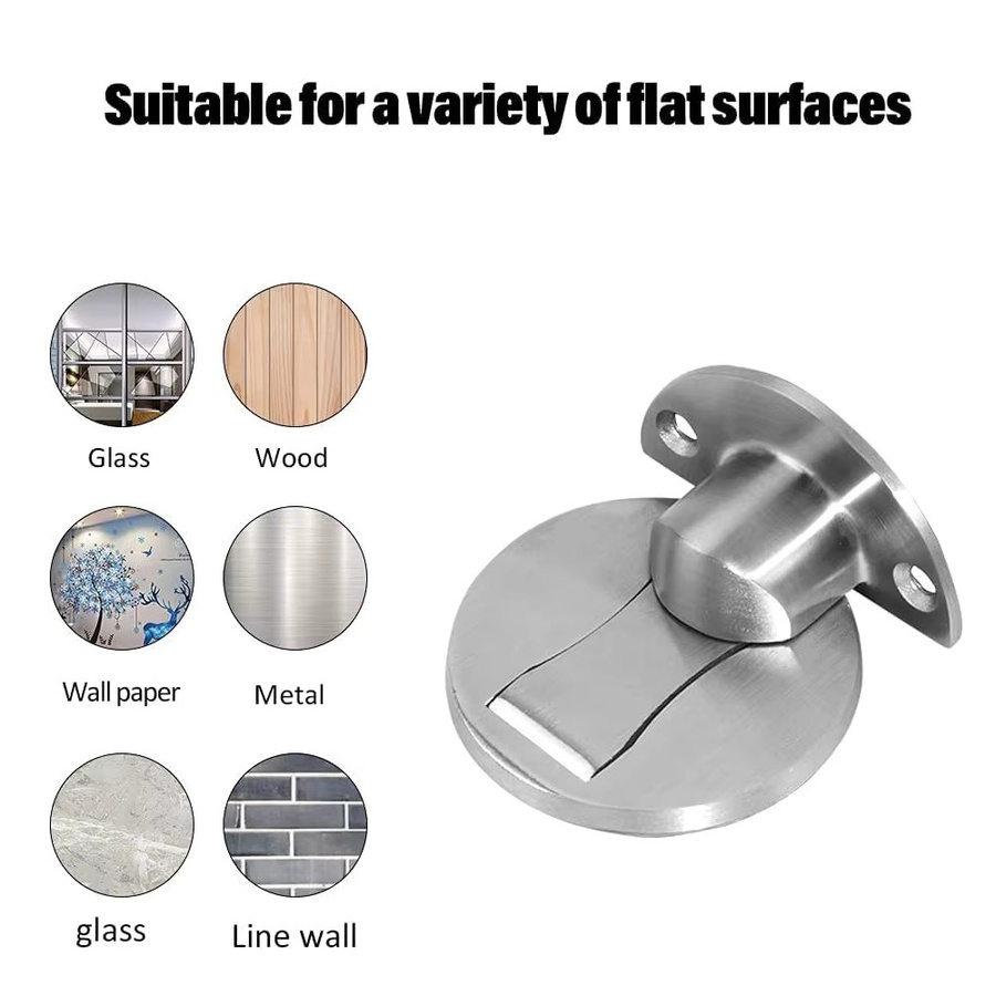 TFAAI Magnetischer Türstopper in Silber für die Bodenmontage als unsichtbarer Wandschutz - Bild 4
