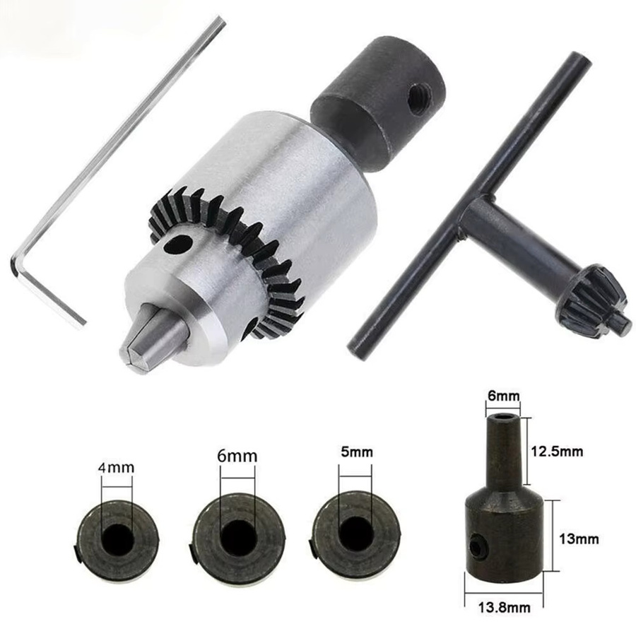 DAZZLEEX JT0 Motor Bohrfutter Set mit 4-8mm Pleuel Hülse für PCB Bohrmaschinen in Silber - Bild 3