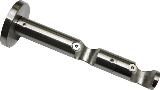Schöner Wohnen Wandhalter Leon 2-läufig für Gardinenstangen Ø 20 mm Edelstahl Silber - Bild 1