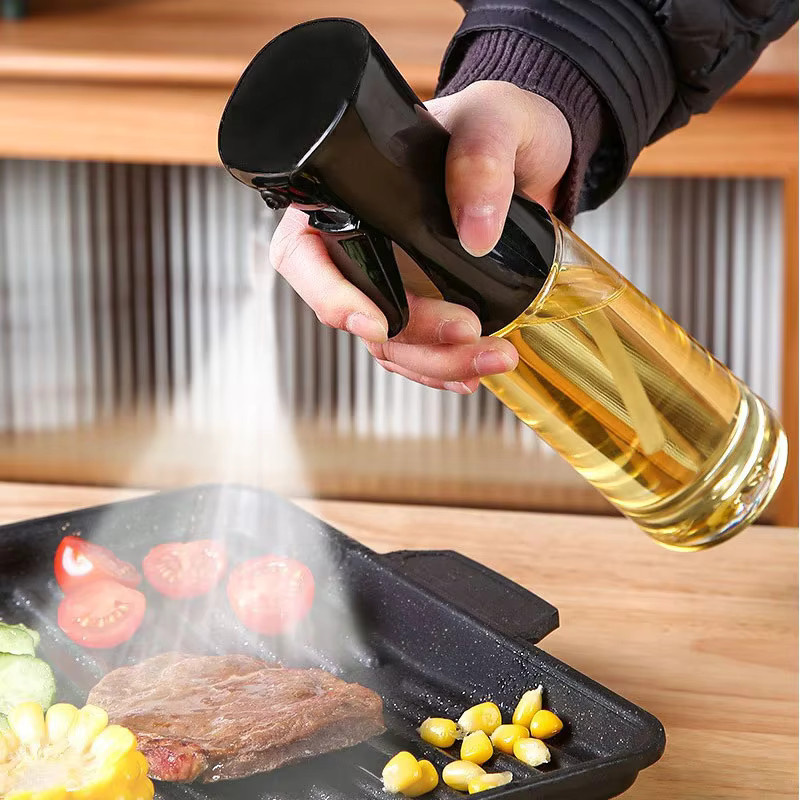 Kitchya Ölsprühflasche aus Kunststoff in Schwarz für Haushalt und Küche zur Fettkontrolle - Bild 2