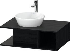 Duravit Waschtischunterschrank D-Neo wandhängend in Schwarz Matt mit 1 Tür und 1 Fach, Breite: 80 cm, Tiefe: 55 cm, Höhe: 26 cm - Bild 1