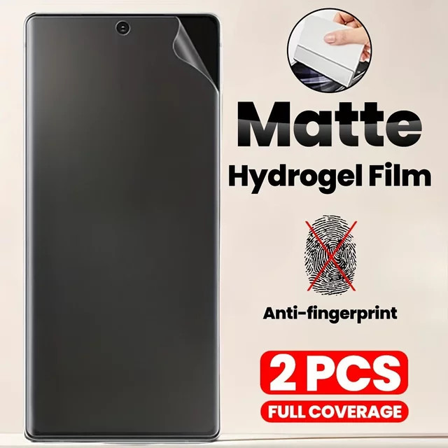 2er-Pack Matte Hydrogel-Schutzfolien für Samsung Galaxy S25 S24 S23 S22 S20 S10 Ultra und Note Serie, Transparent, Anti-Fingerprint - Bild 1