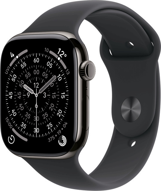 Apple Smartwatch, Series 11, GPS + Cellular, 42 mm, Titan, Schwarz, Unisex - Bild 1