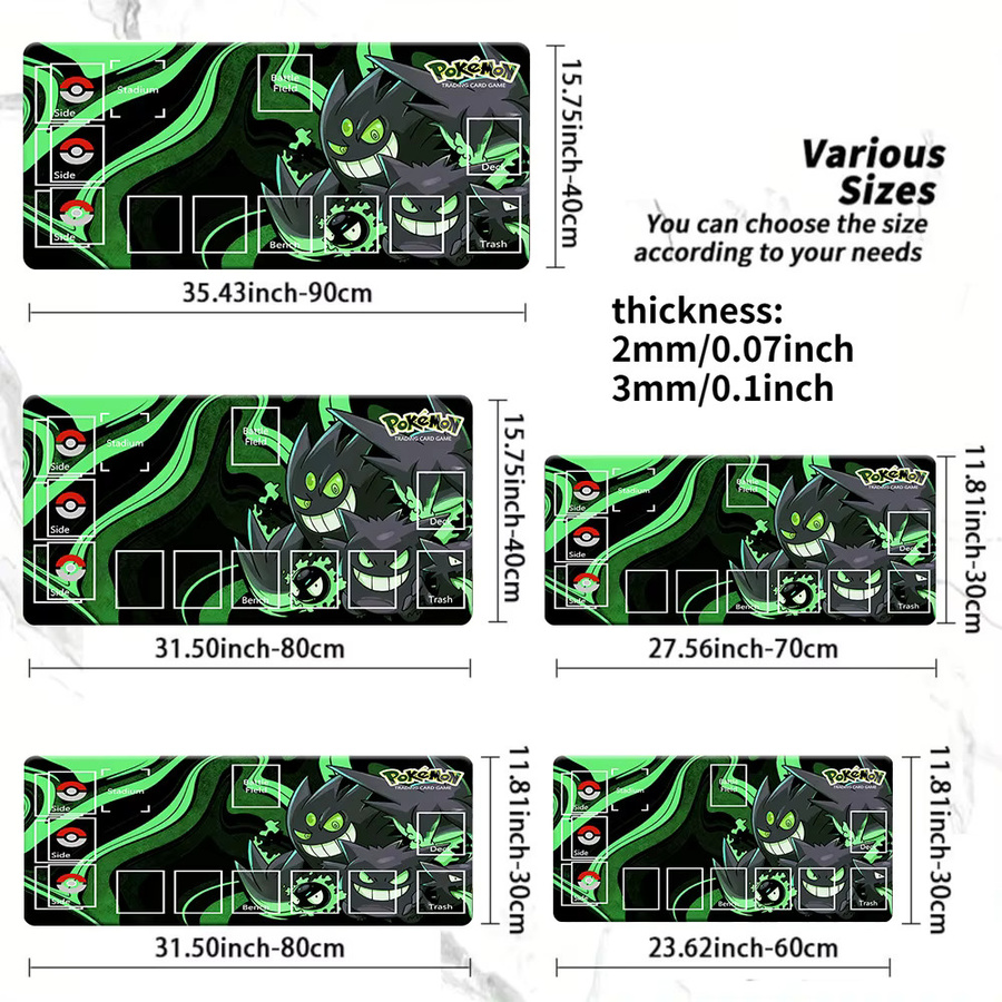 Potdemiel Pokémon Spielmatte, Gengar-Evolution-Design, Grün, Zubehör - Bild 5