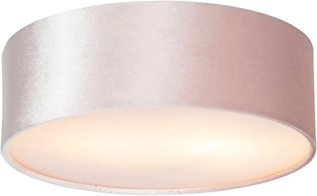 QAZQA Deckenleuchte Drum in Rosa mit goldener Innenseite, dimmbar, Durchmesser: 30 cm - Bild 1