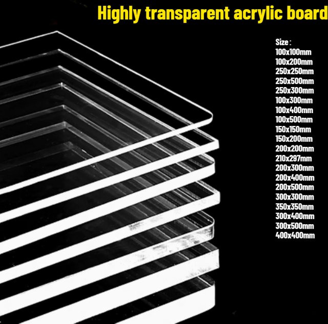 Hochtransparente Acrylplatte aus Kunststoff in Transparent, Dicke: 1 mm, 1,5 mm oder 2 mm - Bild 1