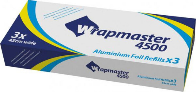 Toppits Professional Wrapmaster 4500 Alufolie, 3 Rollen à 200 Meter, Breite: 45 cm - Bild 1