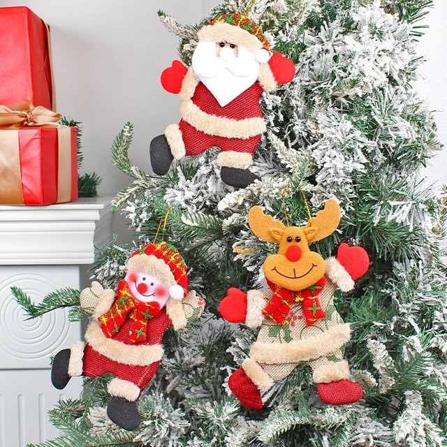 BALONAQ Weihnachtsanhänger Weihnachtsmann und Schneemann als DIY Dekoration für das Zuhause, Mehrfarbig - Bild 1