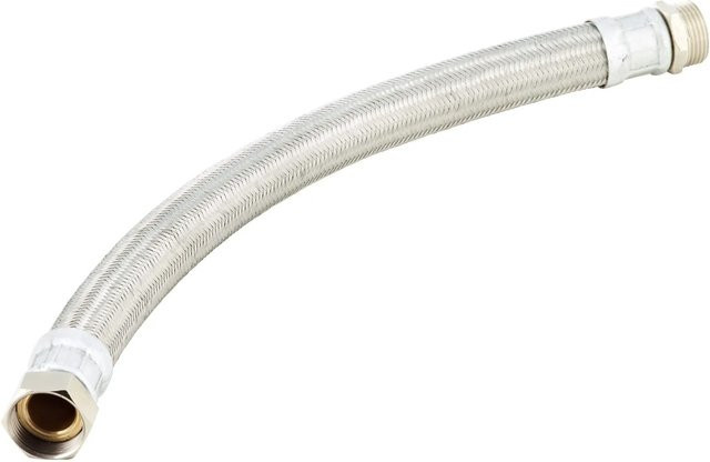 Panzerschlauch LUX-TOOLS aus Edelstahl in Silber, Länge: 50 cm, IG 30,3 (Rp 1) AG 30,3 (Rp 1) - Bild 1