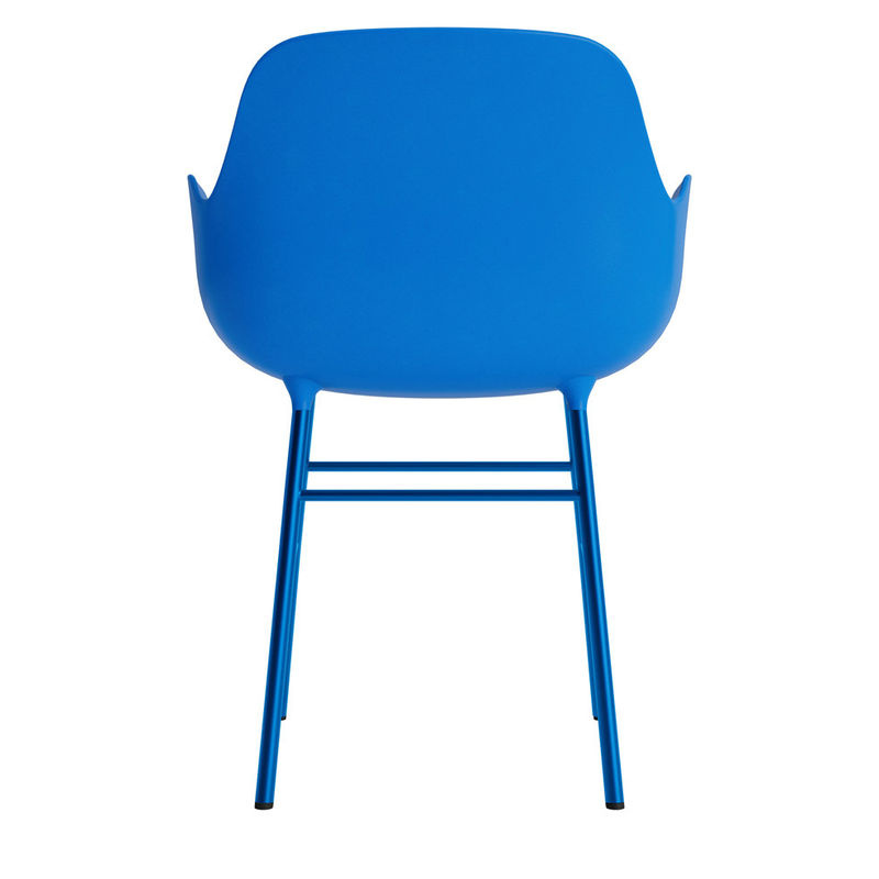 Normann Copenhagen Form Armlehnstuhl in Blau mit lackiertem Metallgestell im skandinavischen Design - Bild 3