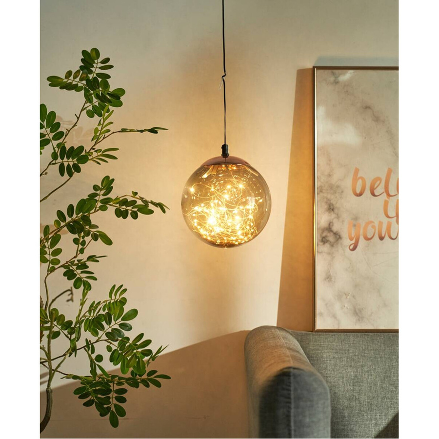 POCOline Pendelleuchte Nineveh in Braun aus Kunststoff mit modernem Design und LED-Technik, Durchmesser: 18 cm - Bild 2