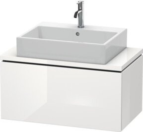 Duravit Waschtischunterschrank Compact L-Cube in Weiß Hochglanz mit 1 Auszug, B/T: 82 x 47,7 cm - Bild 1