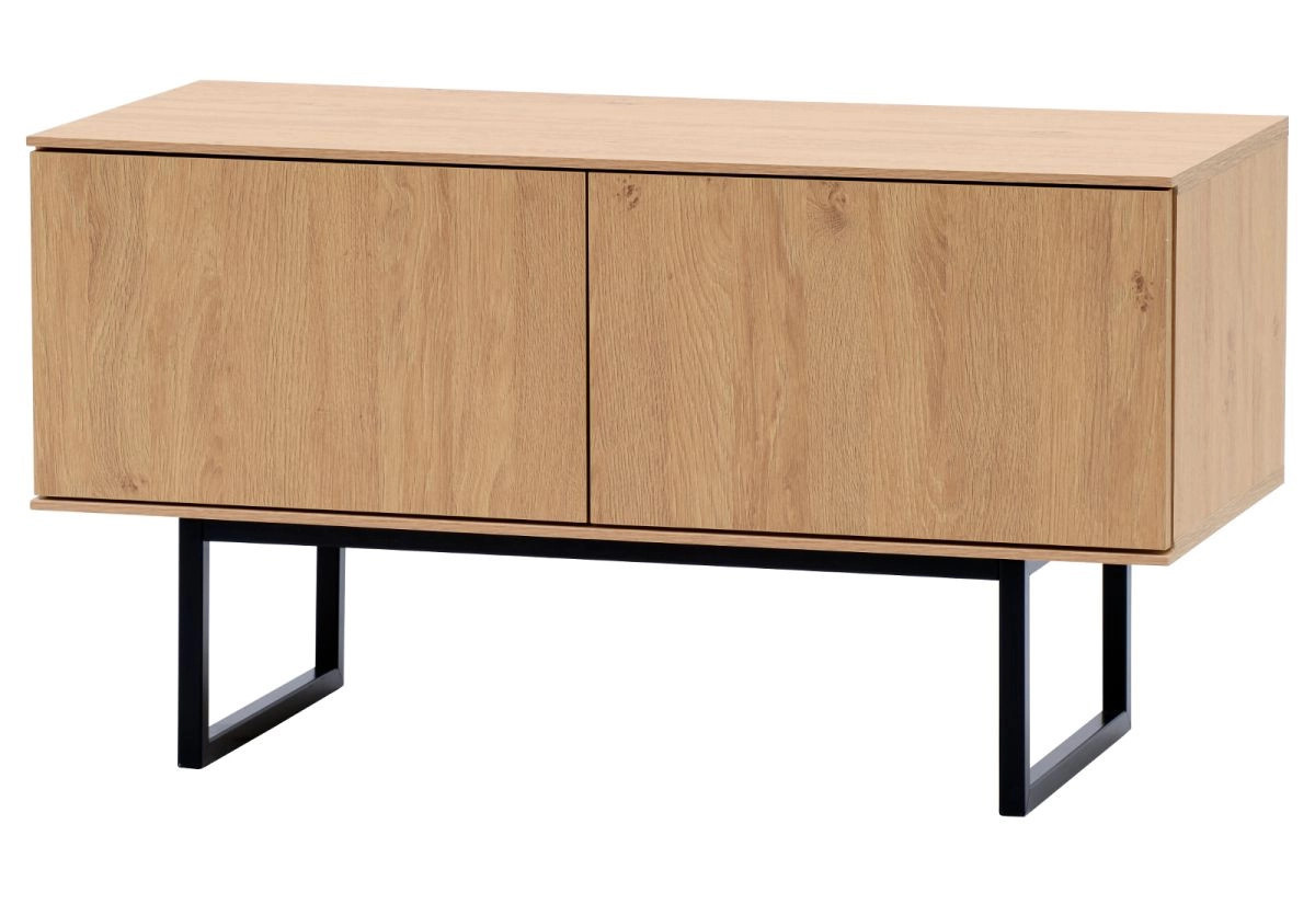 Garderobe Sitzbank Breda Schuhschrank in Eiche mit beige Stoffpolsterung, Breite: 90 cm - Bild 6