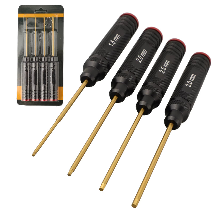 Vibratite Hex Schraubendreher Set für RC Modelle mit 1,5mm, 2,0mm, 2,5mm und 3,0mm Sechskantschlüsseln - Bild 4