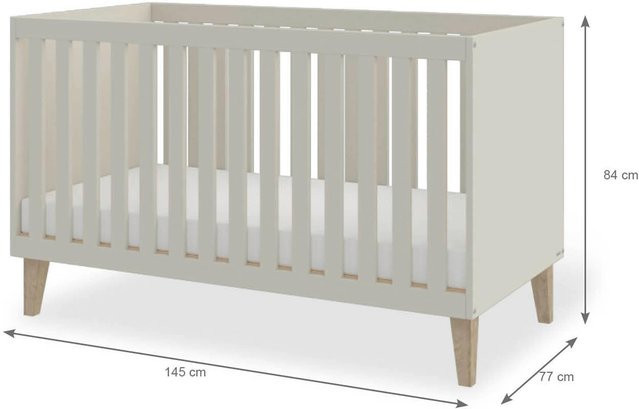 Pinolino Kinderbett Tami aus massivem Eichenholz in Beige, B/T/H: 140 x 70 x 84 cm - Bild 1
