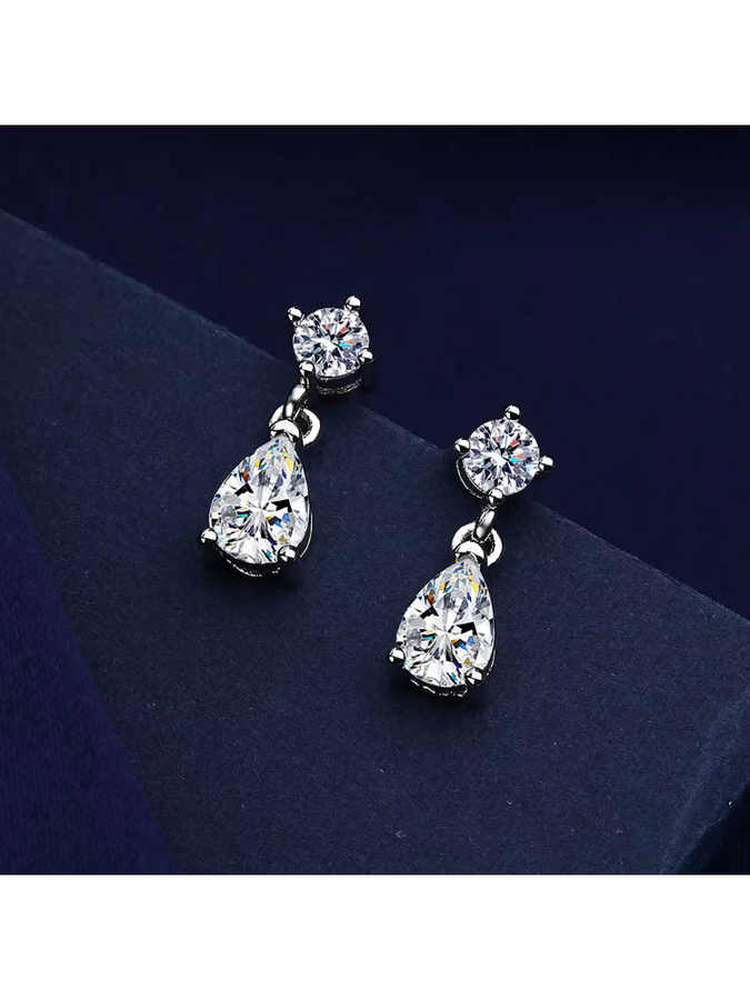 SAY Ohrringe, 925 Sterlingsilber, Moissanit, Damen - Bild 5