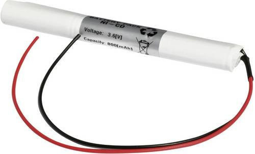 Emmerich 36AA800S Notleuchten-Akku Kabel 3.6V 800 mAh in Weiß - Bild 1