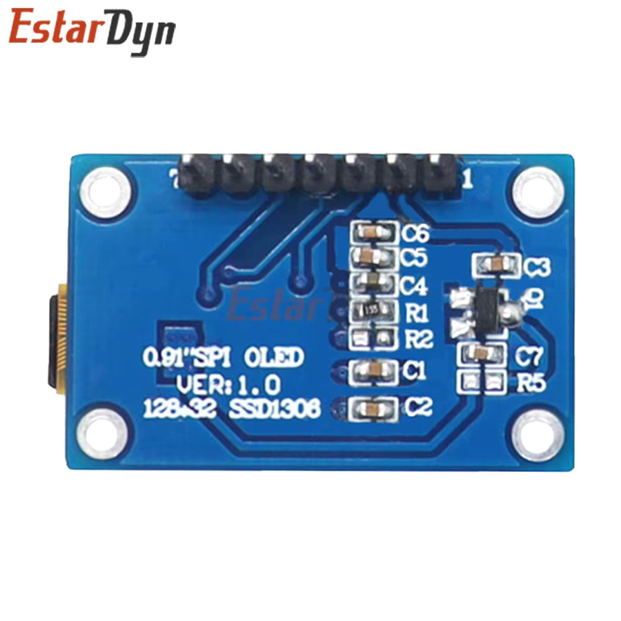 Estardyn SSD1306 SPI OLED-Modul 0,91 Zoll mit 128x32 DOTS in Weiß-Blau - Bild 2