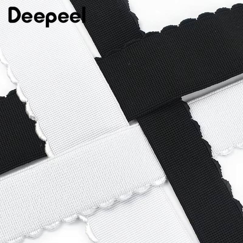 Deepeel Elastisches Gummiband in Weiß für Unterwäsche und DIY-Nähzubehör, Breite: 10-50 mm - Bild 5