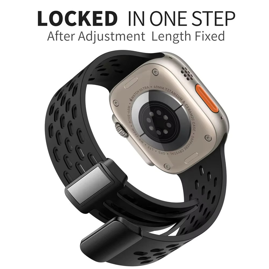 Magnetband Silikonarmband, Schwarz, Unisex - Bild 2