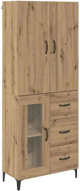 vidaXL Highboard Artisan-Eiche Wandmontiert, Farbe Braun, B/T/H: 69,5 x 34 x 180 cm - Bild 1