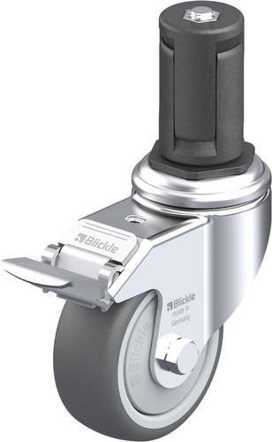 Blickle LKRA-PATH 80KF-11-FI-ER15 Lenkrolle mit Feststeller, Farbe: Grau, Rad-Durchmesser: 80 mm, Tragfähigkeit: 120 kg - Bild 1