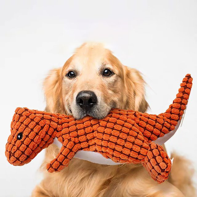 Booteely Dinosaurier Form Hundespielzeug, Mais Wolle Gefüllt - Bild 1