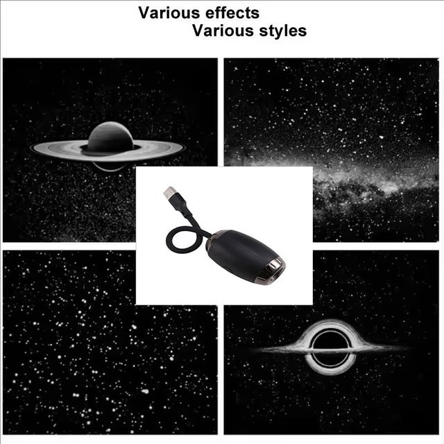 Donirt USB-Umgebungslicht Galaxy Design für Auto und Schlafzimmer mit verstellbarem Fokus - Bild 1