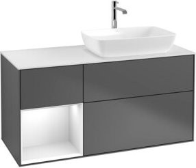 V&B Waschtischunterschrank Finion in Anthrazit lackiert, Breite: 120 cm, Tiefe: 50,1 cm, Höhe: 50,1 cm - Bild 1