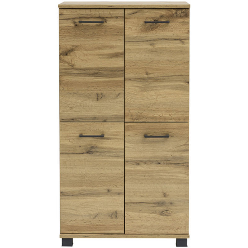 Schildmeyer Highboard Nora in Braun mit Eichenoptik, B/H/T: 59,8 x 116,9 x 32,6 cm - Bild 3