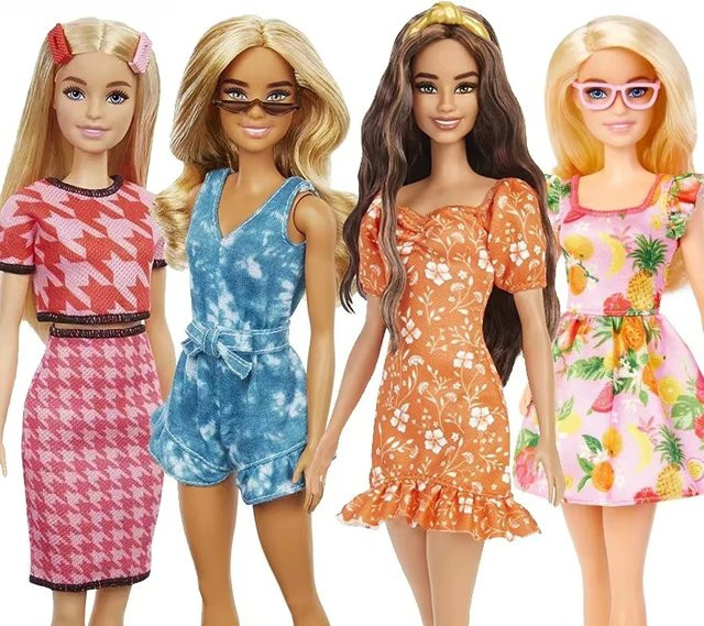 Barbie Fashionista Puppe, Brünette Haar, Blonde Mode Puppe, ab 3 Jahre - Bild 1