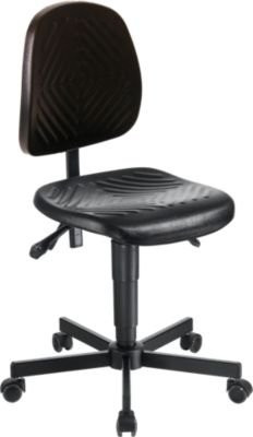 MeyChair Arbeitsdrehstuhl W1 in Schwarz mit Rollen und verstellbarer Sitzhöhe 500-640 mm - Bild 1